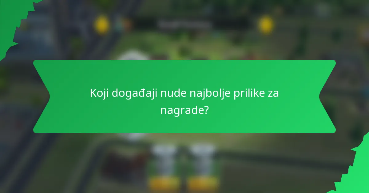 Koji događaji nude najbolje prilike za nagrade?